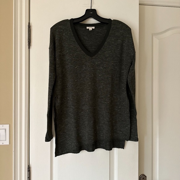 Wilfred Aritzia V Neck Sherbrooke Sweater, Size XS, Green - Picture 10 of 14